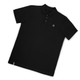 Tricou polo Minimal (negru cu logo auriu)