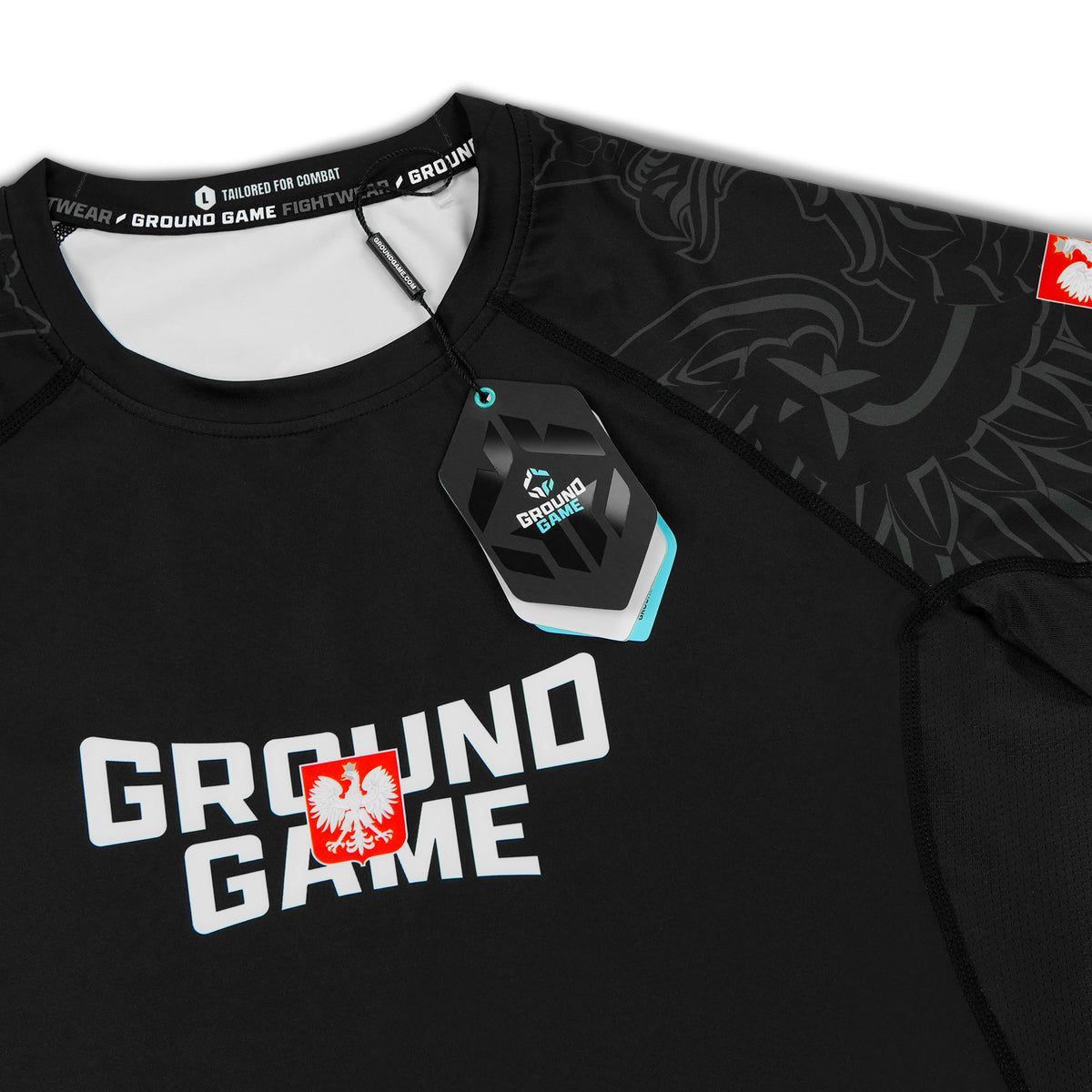 Rashguard Polonia 3.0 cu mânecă scurtă (Negru)