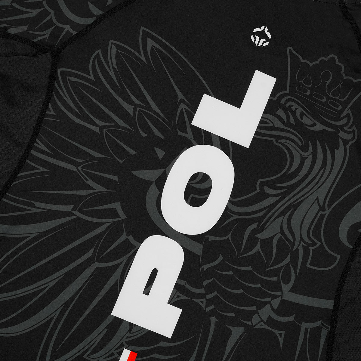 Rashguard Polonia 3.0 cu mânecă scurtă (Negru)