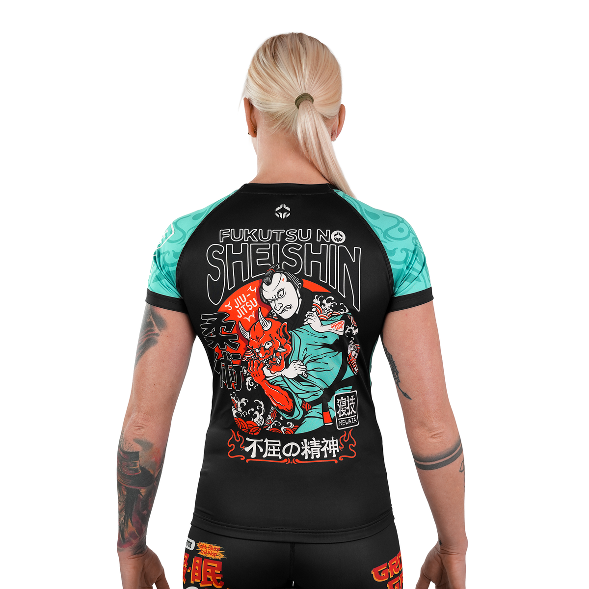 Rashguard pentru femei Fukutsu cu mânecă scurtă