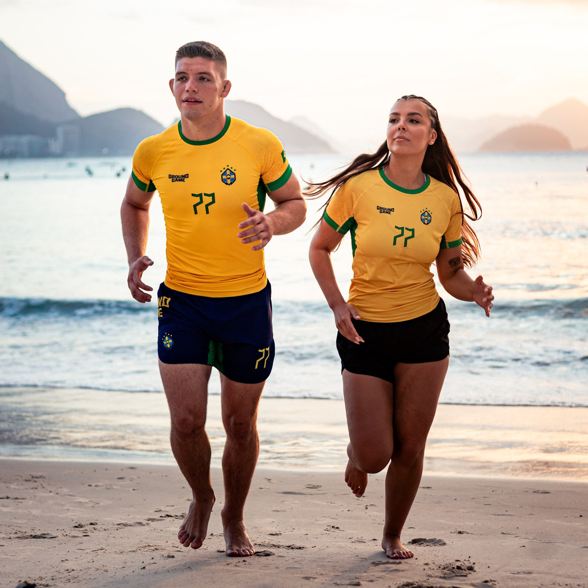Rashguard Brazil Football cu mânecă scurtă