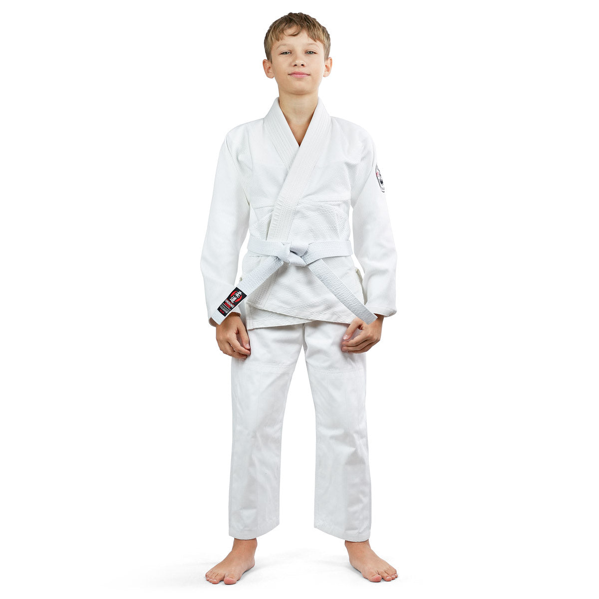 GI kimono de judo pentru copii Deshi 2.0 (alb) + centură GRATUITĂ