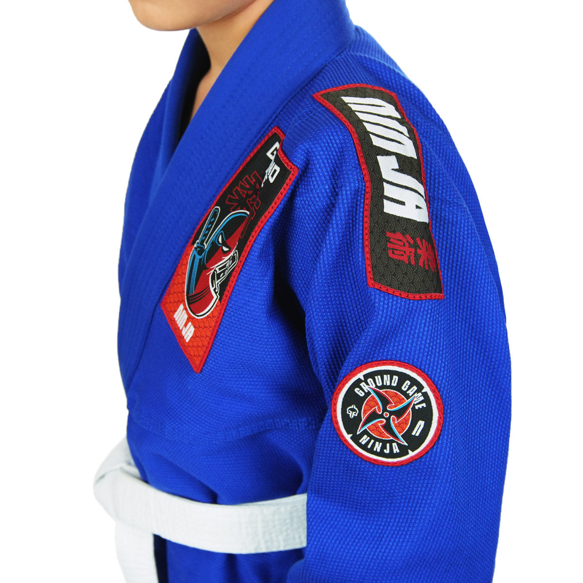 GI BJJ pentru copii Ninja (albastru) + centură CADOU