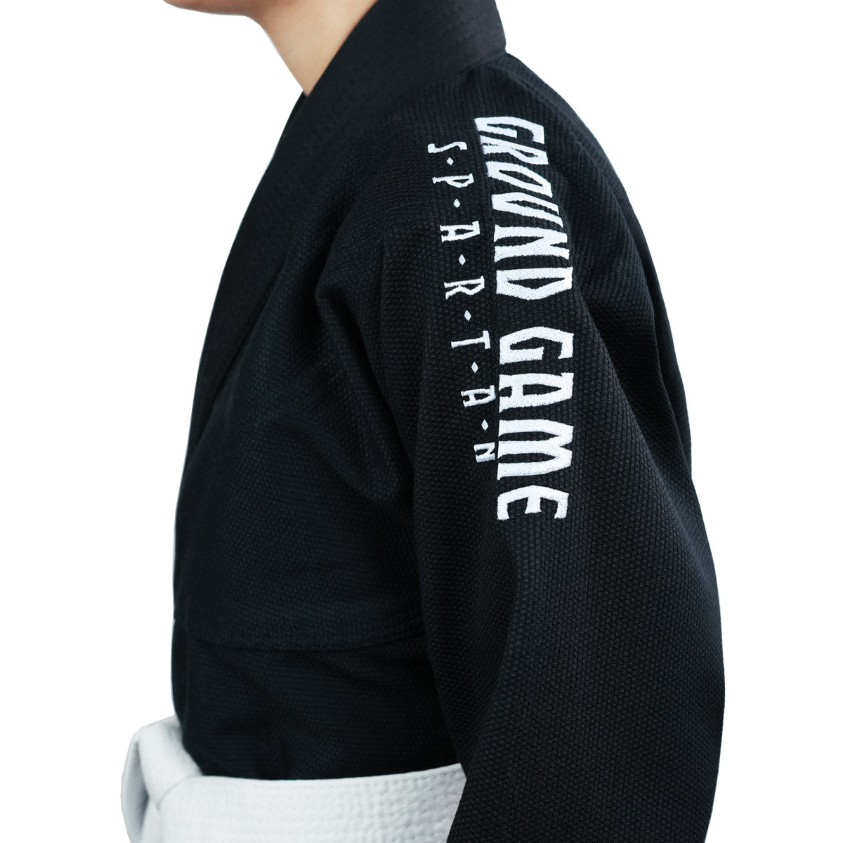 GI de BJJ pentru copii Spartan (negru)