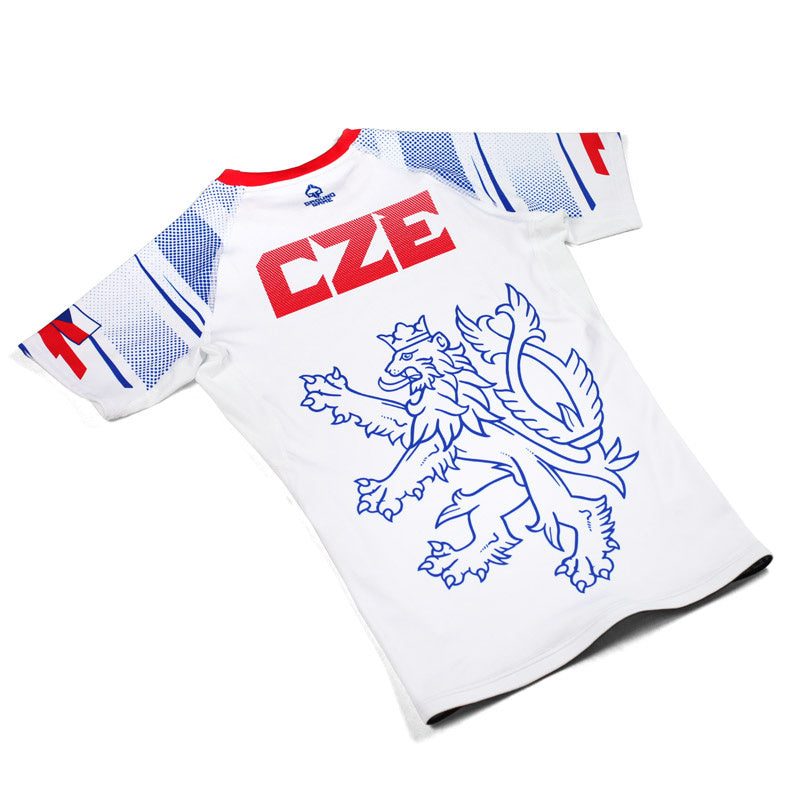 Rashguard Cehia cu mânecă scurtă (Alb)