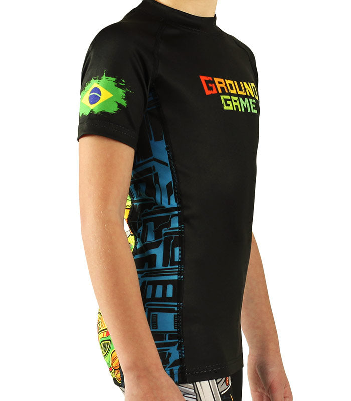 Rashguard pentru copii Brasil Kids cu mânecă scurtă