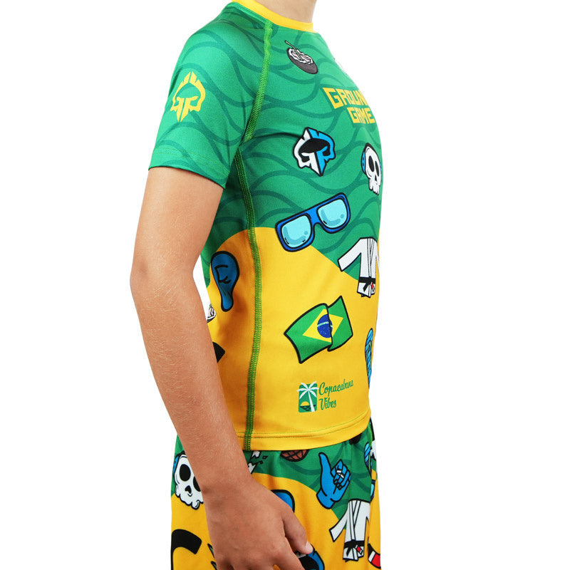 Rashguard copii Copacabana cu mânecă scurtă