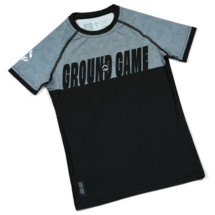 Rashguard pentru copii IBJJF Kids cu mânecă scurtă (gri)