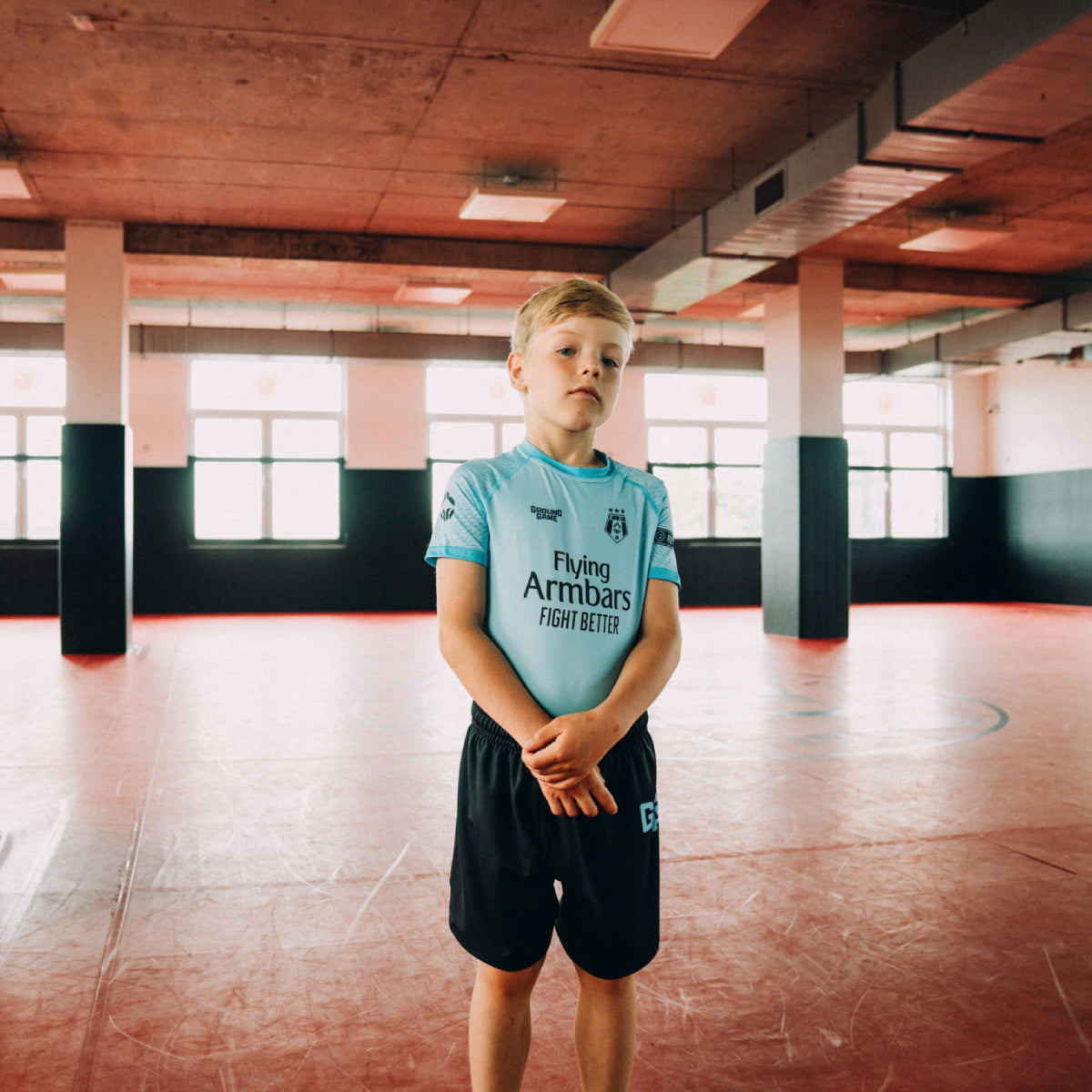 Pantaloni scurți de antrenament pentru copii FC Armbar (mentă)