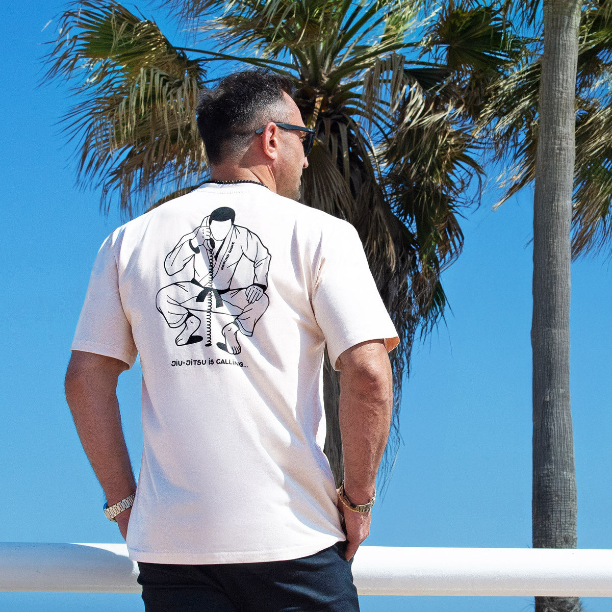 Tricou Jiu-Jitsu is Calling x Noize Oversize (Bej)