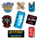 Set de 8 stickere în stil BJJ