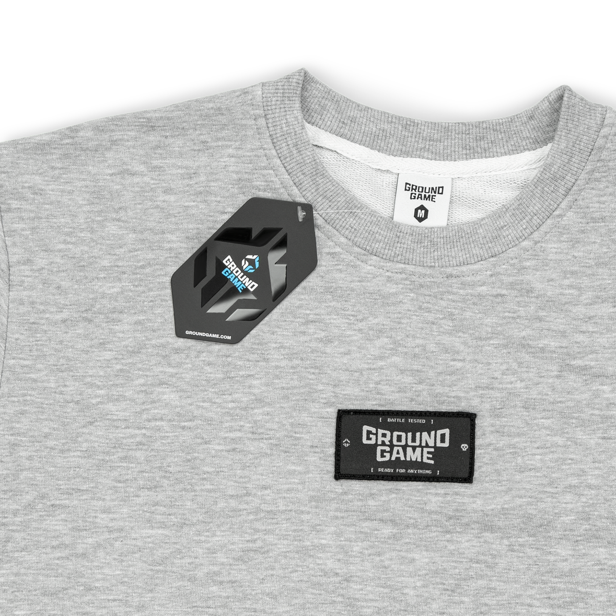 Hanorac Crewneck Essential (Gri melanj)
