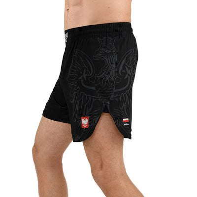 Pantaloni scurți ușori MMA Polonia 3.0 (Negru)