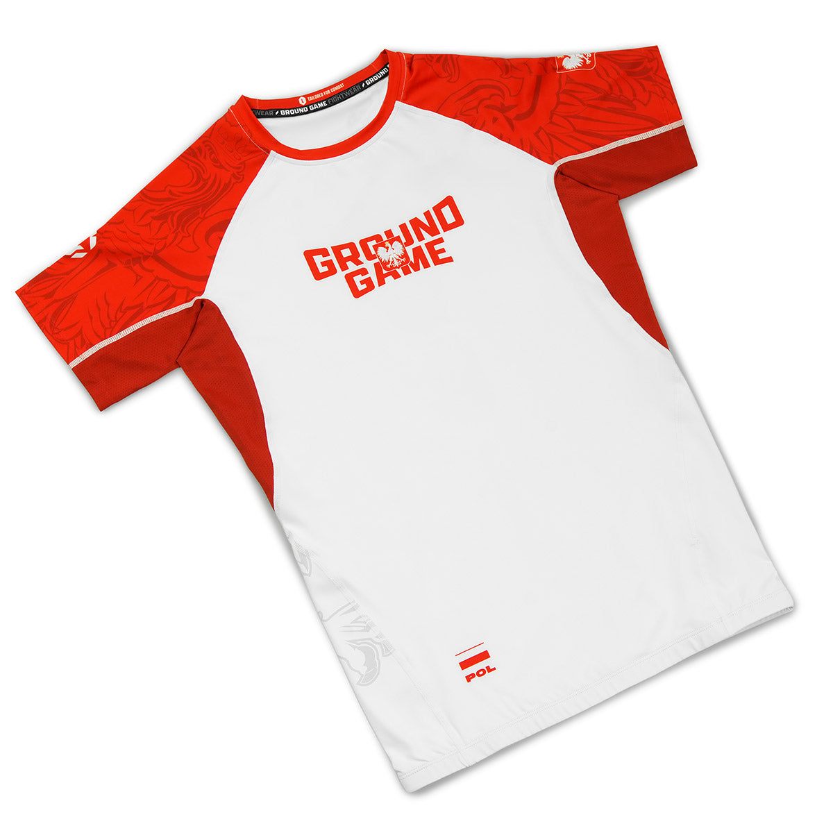 Rashguard Polonia 3.0 cu mânecă scurtă (Alb)