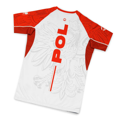 Rashguard Polonia 3.0 cu mânecă scurtă (Alb)