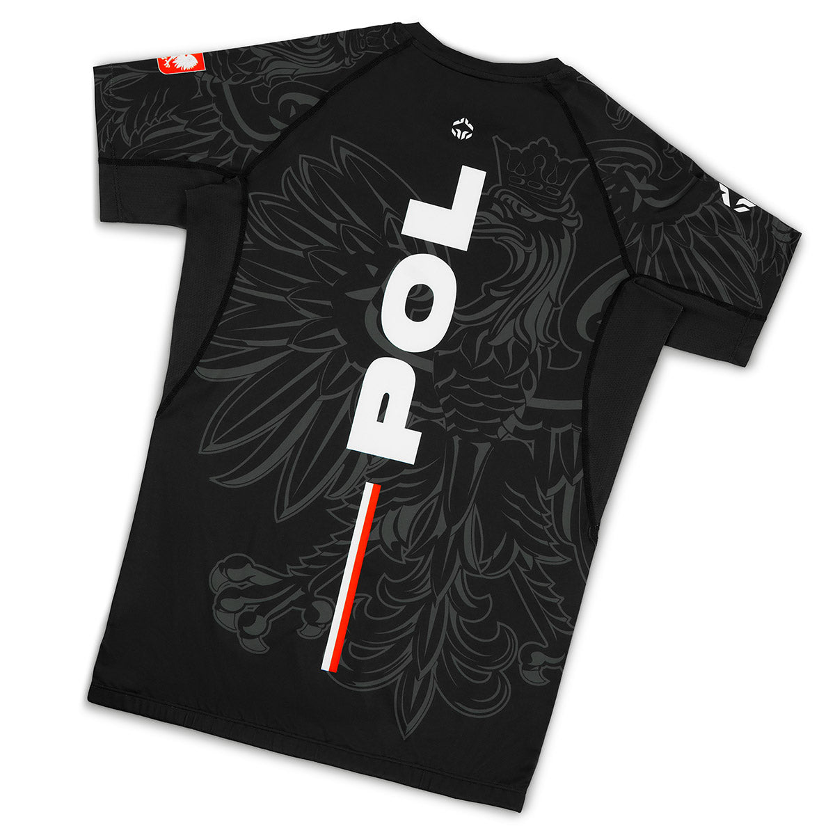 Rashguard Polonia 3.0 cu mânecă scurtă (Negru)