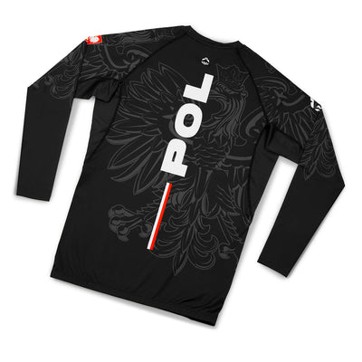 Rashguard Polonia 3.0 cu mânecă lungă (Negru)
