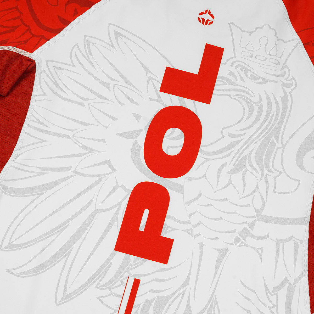 Rashguard Polonia 3.0 cu mânecă scurtă (Alb)