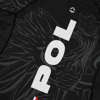 Rashguard Polonia 3.0 cu mânecă scurtă (Negru)