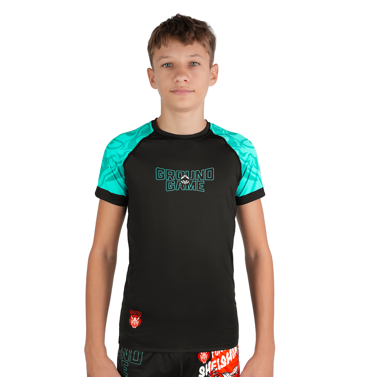 Rashguard pentru copii Fukutsu cu mânecă scurtă