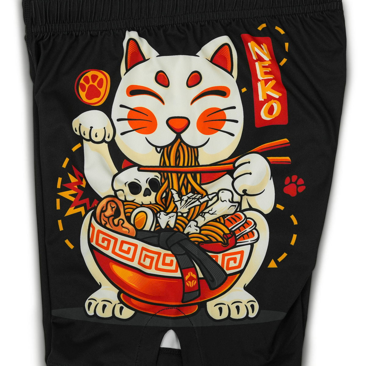 Pantaloni scurți de antrenament pentru copii Ramen Cat