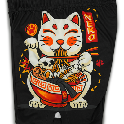 Pantaloni scurți de antrenament pentru copii Ramen Cat