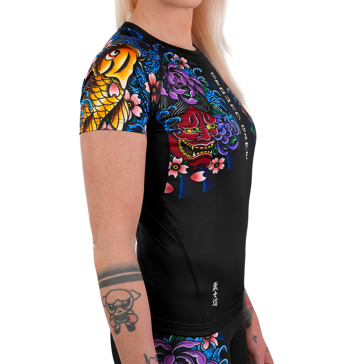 Rashguard pentru femei Bushido 4.0 cu mânecă scurtă
