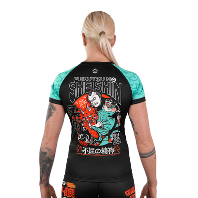 Rashguard pentru femei Fukutsu cu mânecă scurtă