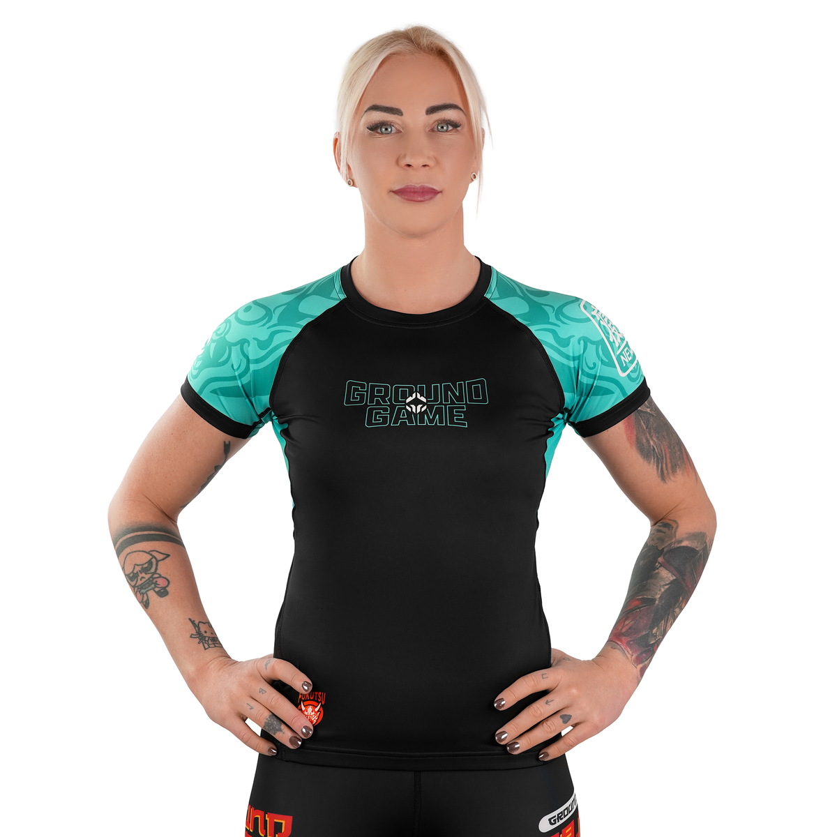 Rashguard pentru femei Fukutsu cu mânecă scurtă