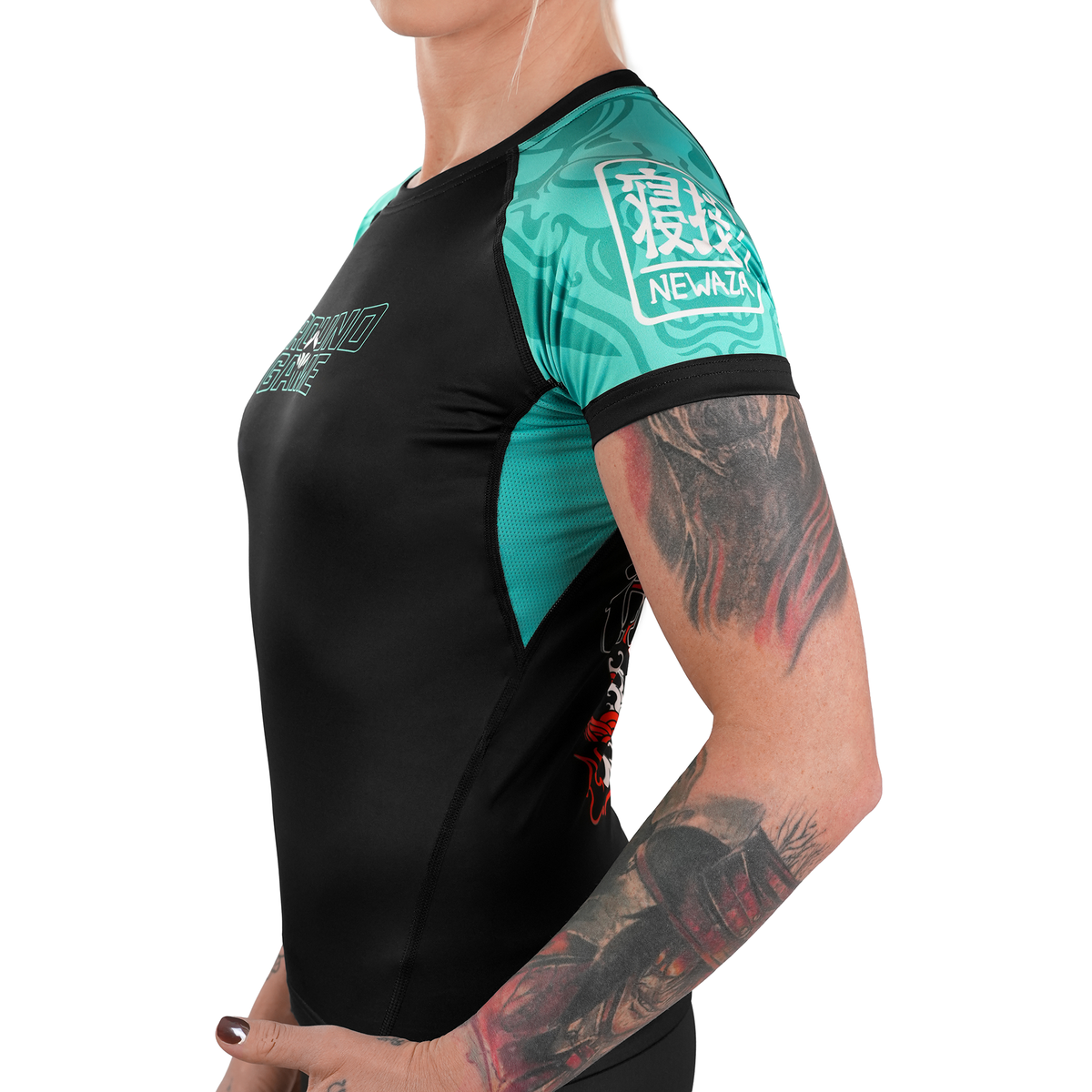 Rashguard pentru femei Fukutsu cu mânecă scurtă