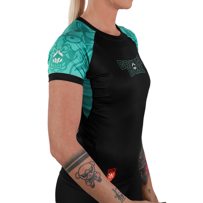 Rashguard pentru femei Fukutsu cu mânecă scurtă