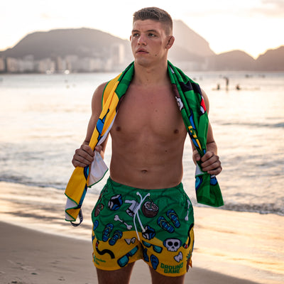 Șort de baie bărbătesc Copacabana, inspirat de BJJ
