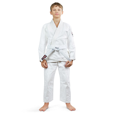 GI kimono de judo pentru copii Deshi 2.0 (alb) + centură GRATUITĂ