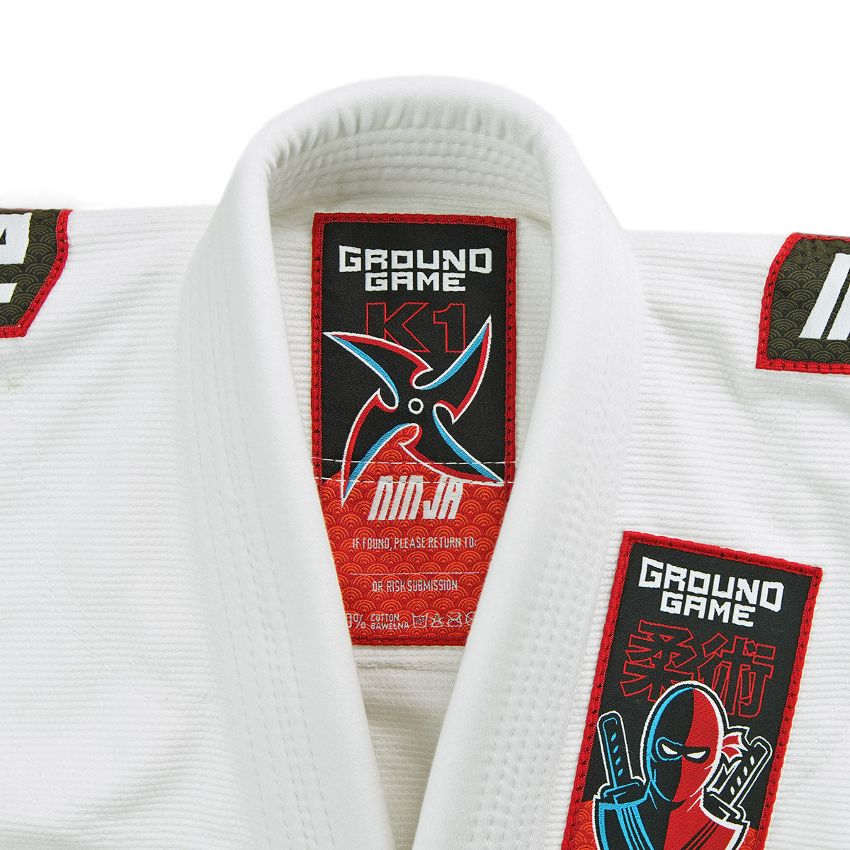 GI BJJ pentru copii Ninja (alb) + centură CADOU