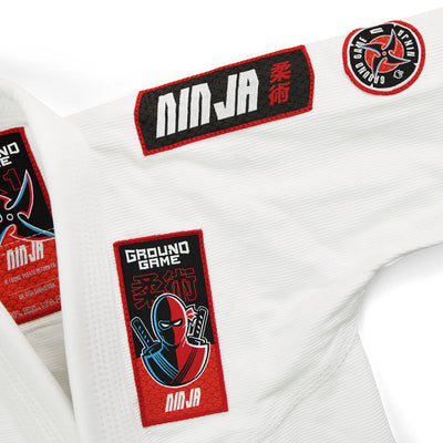 GI BJJ pentru copii Ninja (alb) + centură CADOU