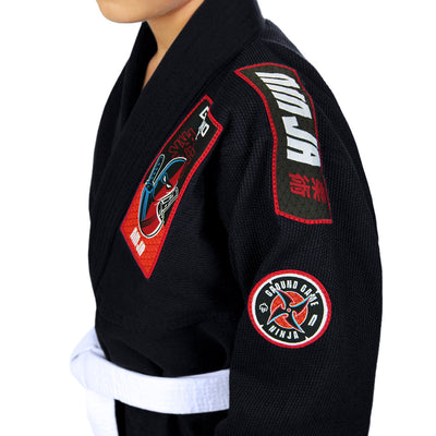 GI BJJ pentru copii Ninja (Negru)