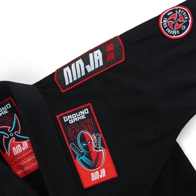 GI BJJ pentru copii Ninja (Negru)