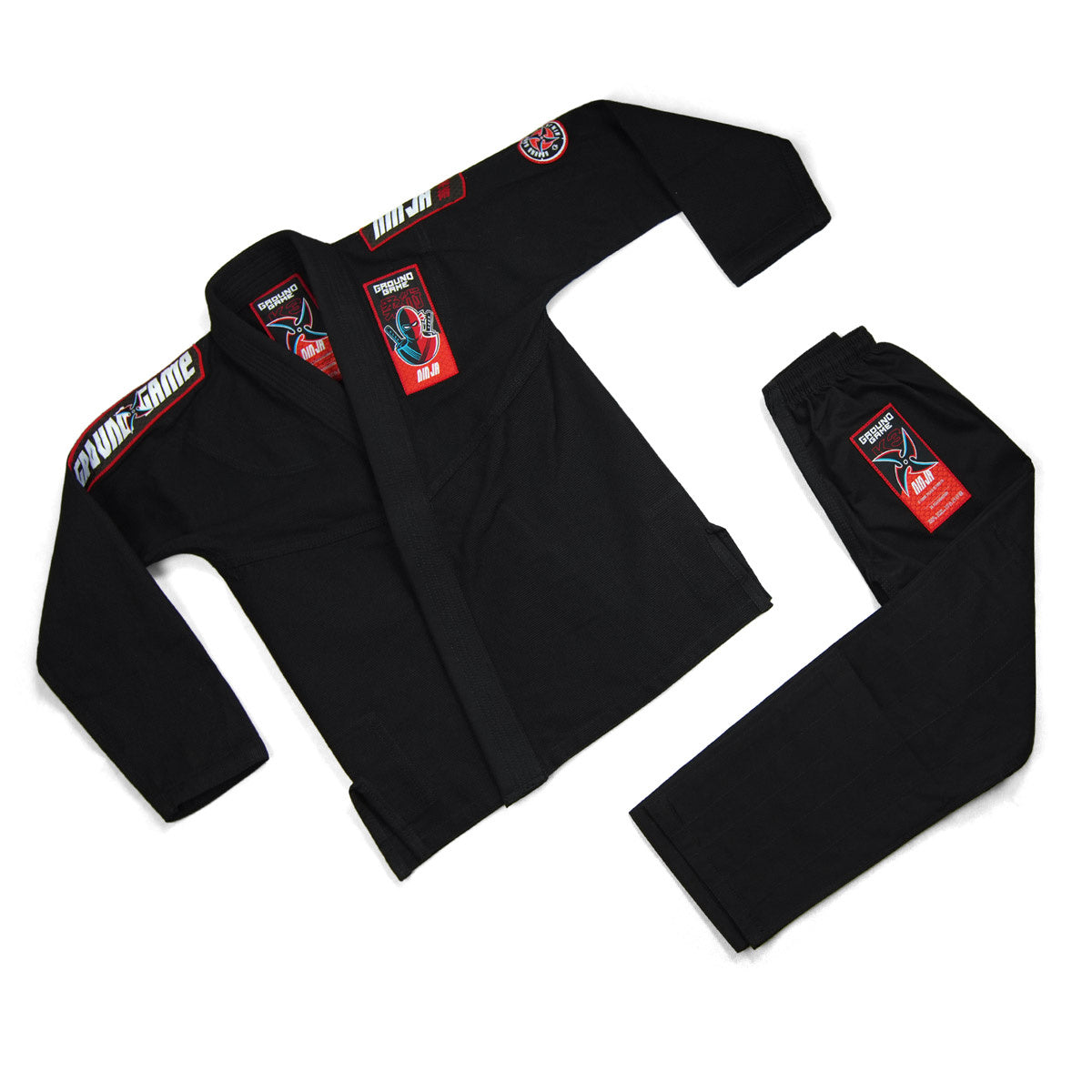 GI BJJ pentru copii Ninja (Negru)