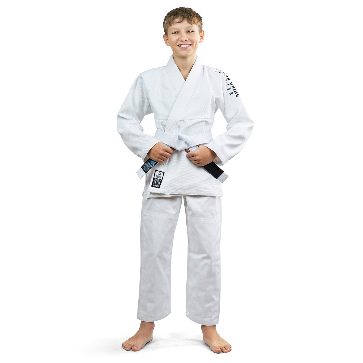 GI BJJ pentru copii Spartan (Alb)