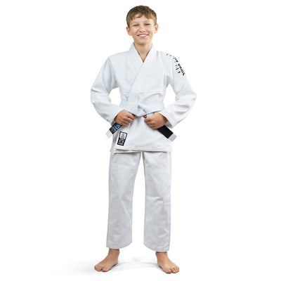 GI BJJ pentru copii Spartan (Alb)