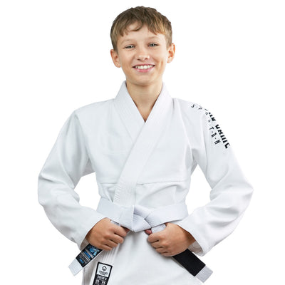 GI BJJ pentru copii Spartan (Alb)