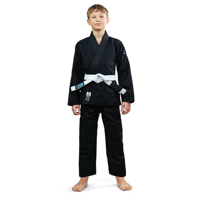 GI de BJJ pentru copii Spartan (negru)