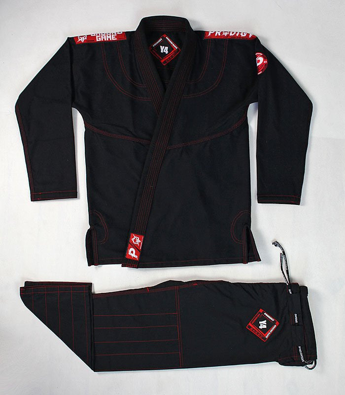 GI BJJ pentru adolescenți Prodigy (Negru) + centură CADOU