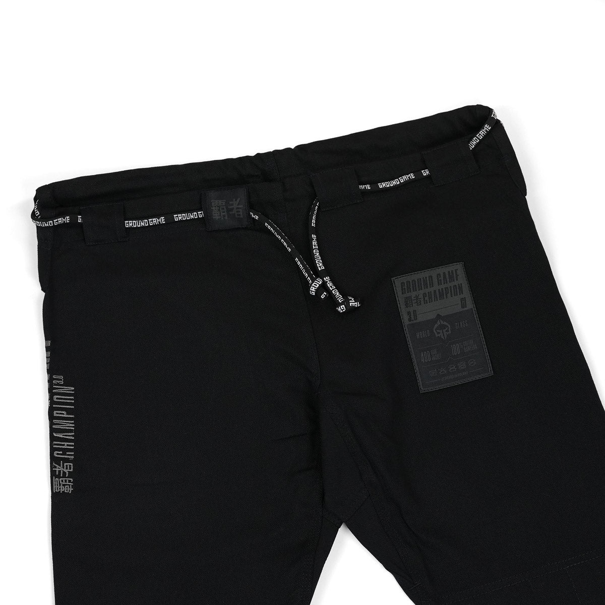 Kimono / Gi BJJ Champion 3.0 Shadow (Negru) + centură GRATUITĂ