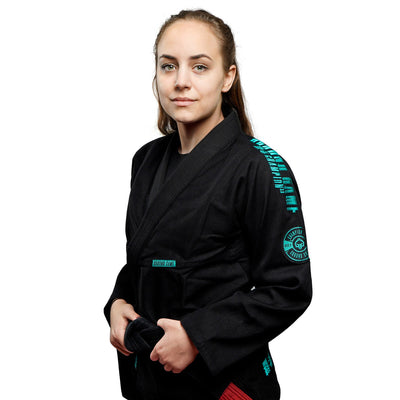 Kimono/gi de damă pentru BJJ Champion 3.0 Mint (negru) + centură CADOU