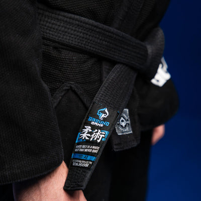 Centură BJJ (Negru cu panou alb)