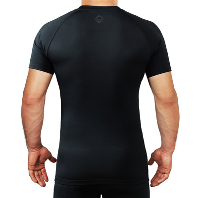 Rashguard Athletic Shadow Black cu mânecă scurtă