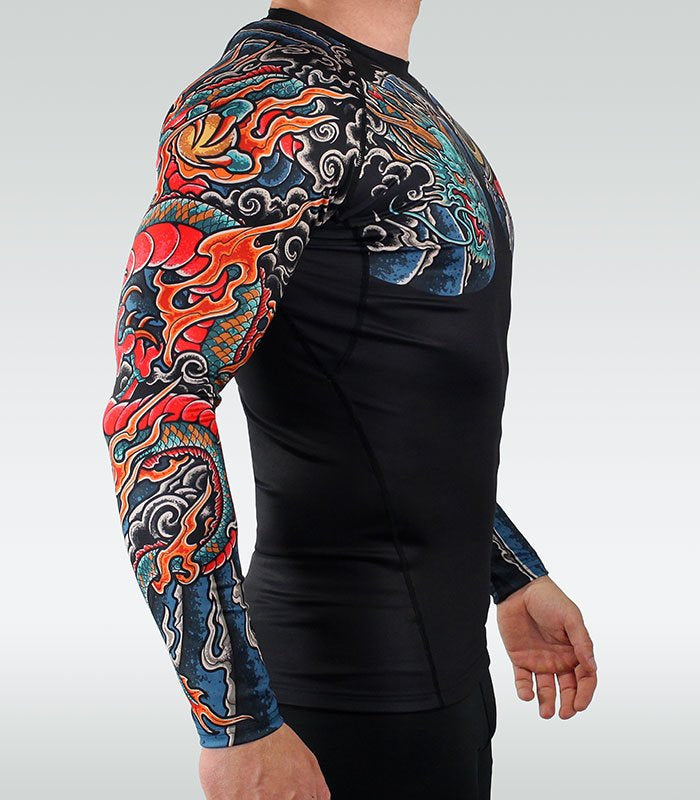 Rashguard Bushido 3.0 cu mânecă lungă (negru)