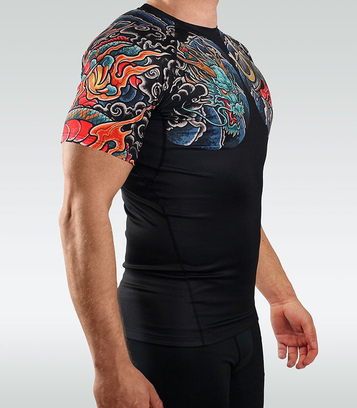 Rashguard Bushido 3.0, mânecă scurtă (negru)