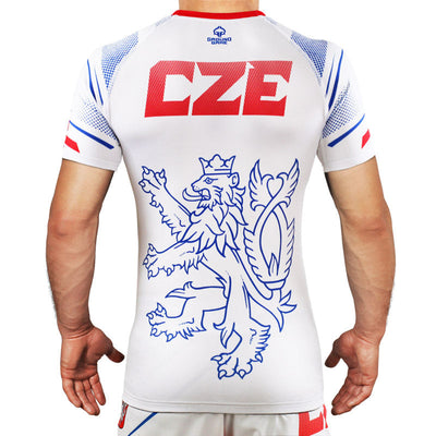 Rashguard Cehia cu mânecă scurtă (Alb)